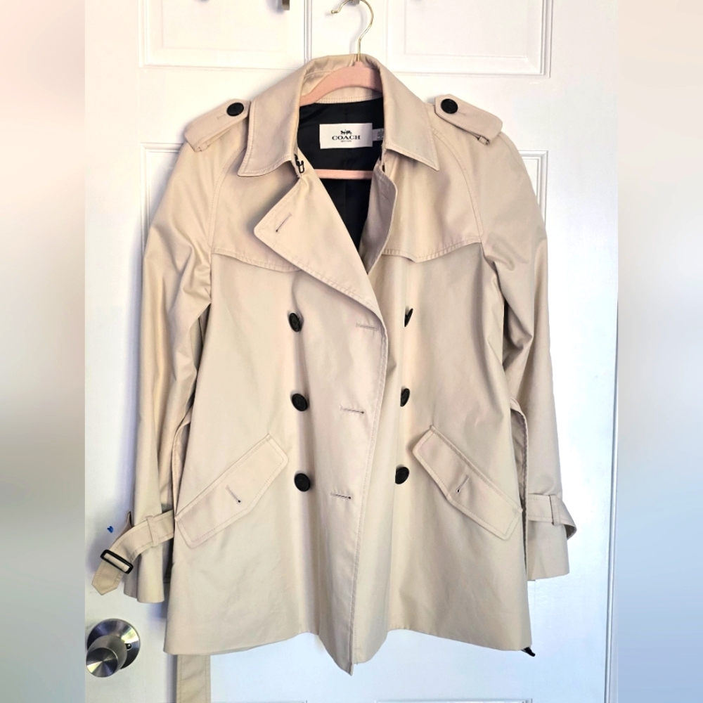 Coach Light Beige Trench Coat